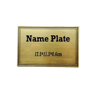 Laminated Brush Gold Casket Nameplates 8 European Style
