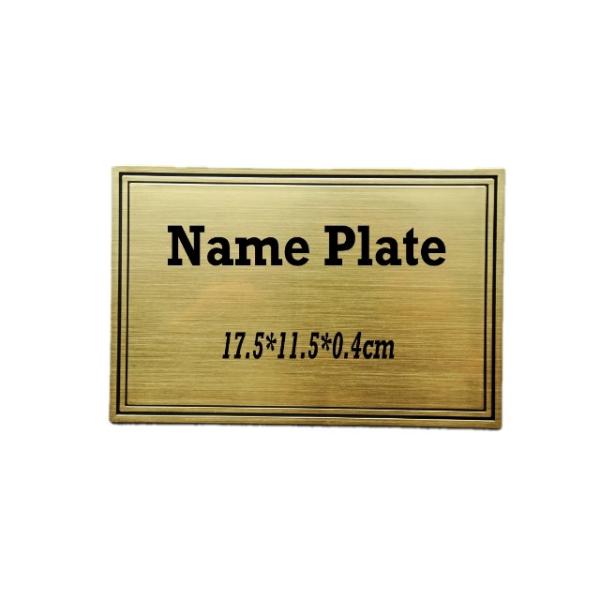 Laminated Brush Gold Casket Nameplates 8 European Style