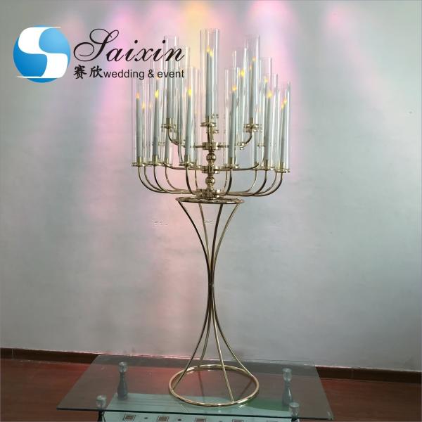 25 Arm Black Metal Candelabra Candle Holder Wedding Decoration 150CM