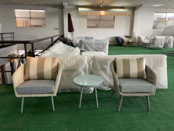 5 ans cadre design moderne poly rotin salon extérieur canapé de jardin imperméable chaise en osier brun meubles pour le repos