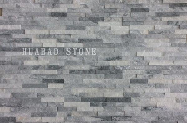 White Quartzite Cultured Stone Panels Custom For Indoor Outdoor Garden Wall