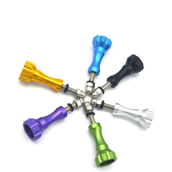 Aluminum 1 Long And 2 Short Thumb Knob Bolt Nut Screw For GoPro Hero 4 3+ Xiaomi yi 4K SJCAM Camera