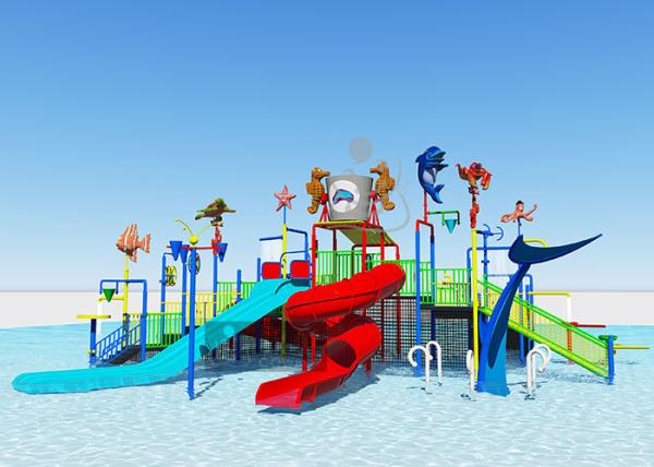 Holiday Villa Kids Water Play Equipment  / Adventure Water Park Customized Size