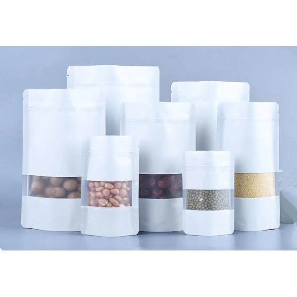 sacos resealable do malote do fecho de correr do papel de embalagem da soldadura térmica com janela