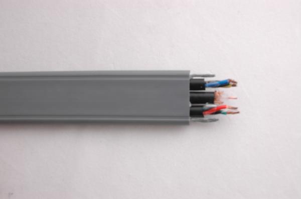 Flat Traveling Cameral Cable for Elevator with CE certificate TVVBG  with Special PVC Jacket in grey  color
