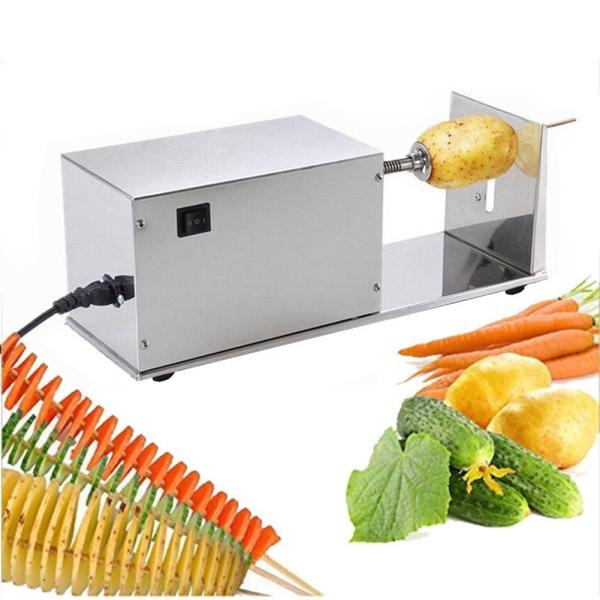 Máquina de corte de aço inoxidável do furacão da batata para a casa e exterior de prata