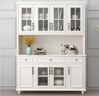 Coffret d'étalage en bois solide de salon de Cabinets de partie supérieure du comptoir biseautée de bord