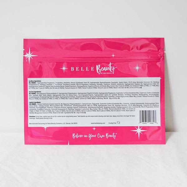 Pink Beauty Lip Gloss Packaging Waterproof Plastic Zipper Bag Gravure Printing