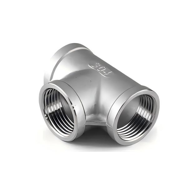 1.2 Inch Diameter Inlet Outlet Water Tee 304 / 316 Stainless Steel HW-15