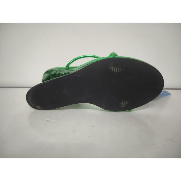 Slip On Closure Type Womens Pump Heels With Leather Lining Material green