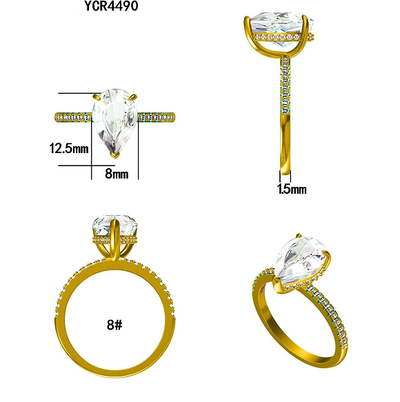 18K Gold Plated Black Onyx 925 Sterling Silver Men's Signet Ring