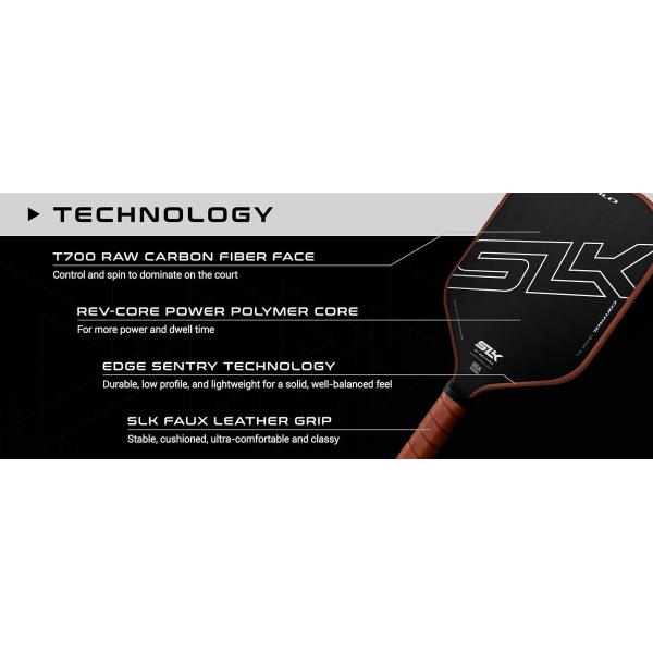 Custom 2024 Selkirk SLK Halo Control Halo Power Raw Carbon Fiber Pickleball Paddle with a Rev-Core Power Polymer Core