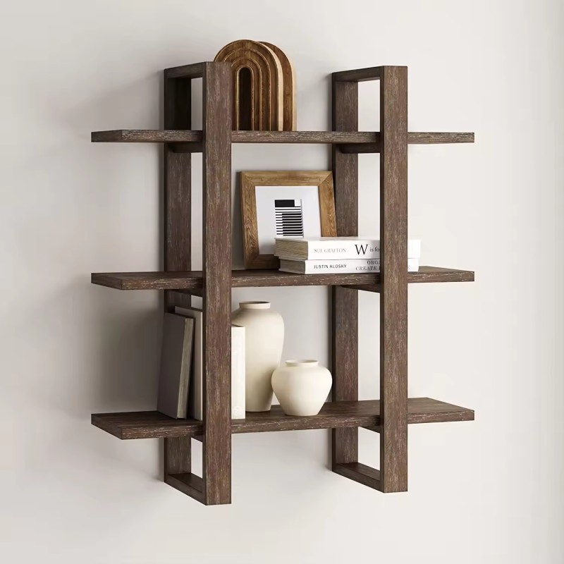 Modern Creative Artworks Indoor Office Bookcases Display Bookshelves Wooden Partitions Classification Storage Shelves
