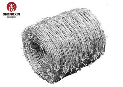 Hot Dipped Galvanized 10mm Coiled Barbed Wire Roll   Higher Versatility