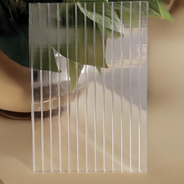 Multiwall 4*8feet Clear Polycarbonate Hollow Sheet 10mm Thick Twinwall Panel Providing Lightweight Durable Solution with UV Protection and High Strength for Awning and Canopy