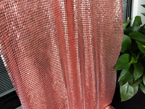 Soft Flexible 3mm Metal Sequin Mesh Gold Aluminum Haute Garments Fabric