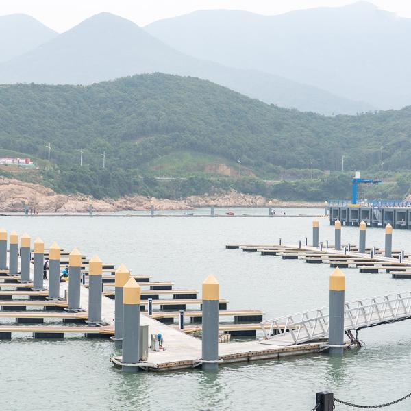 Yacht Marina Use Aluminum Alloy Floating Walkway Pontoon Customizable Size