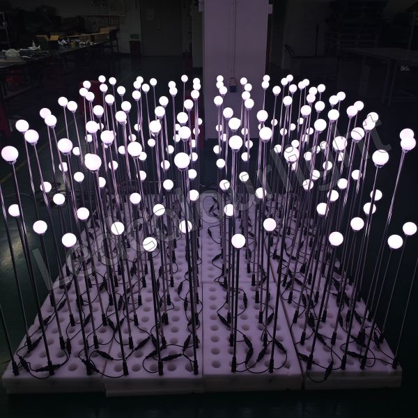 G45 RGB LED Pixel Ball Light IP65 Standing for Garden and Landscape Lighting Solutions