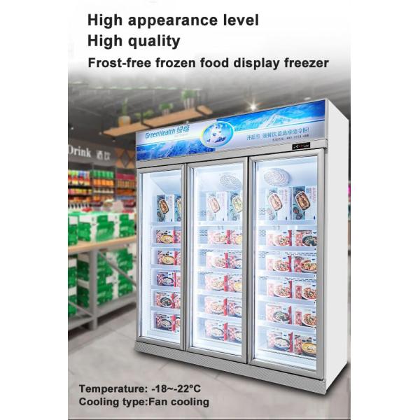 Автомобиль размораживает замораживатель дисплея коммерчески двойной двери чистосердечный для мяса