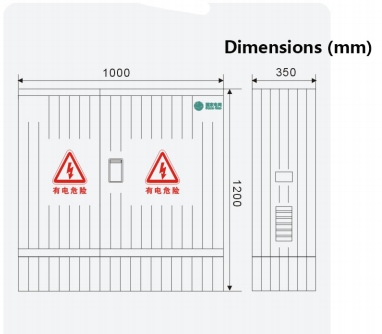 Boîte en fibre de verre étanche à l'eau de 1200x1000x350 mm