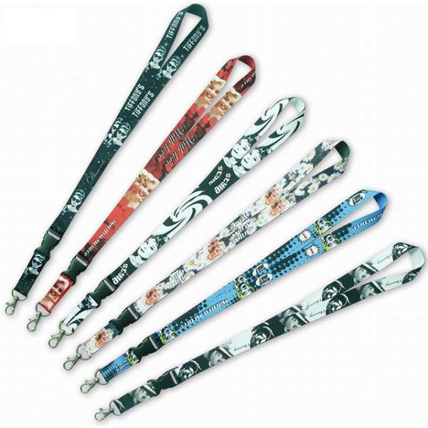 Dye Sublimation Printing Lanyard , Polyester Nylon Id Card Lanyards