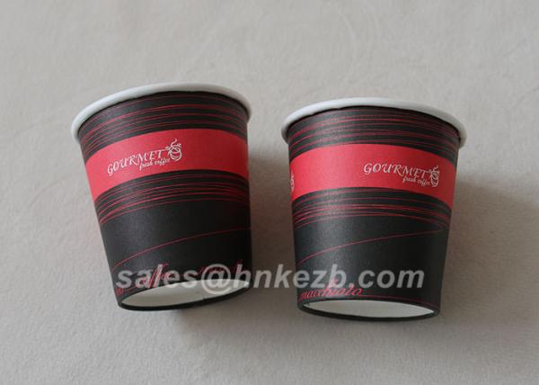 Custom Priiting 6oz Coffee Paper Cups Disposable Single Wall For Coffee