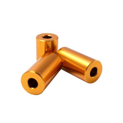 Precision Gold Custom Machined Metal Parts Sandblasting / Anodizing Finish