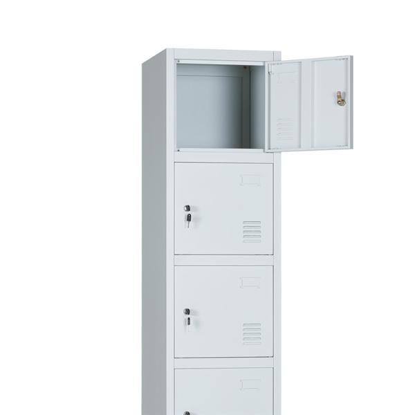 H1850mm Employee Metal Lockers 5 Door Locker Cabinet Cyber Lock Plastic Handles