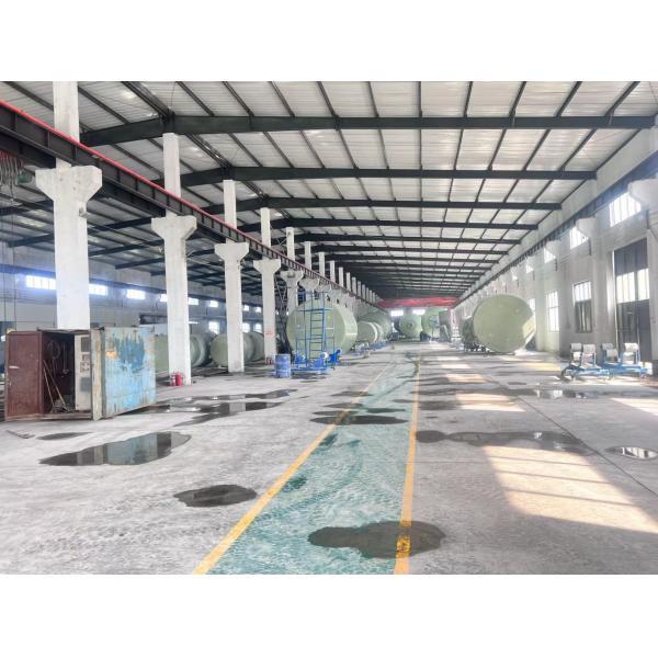 White Blue Cross Wound Frp Chemical Storage Tank For Chemistry Process