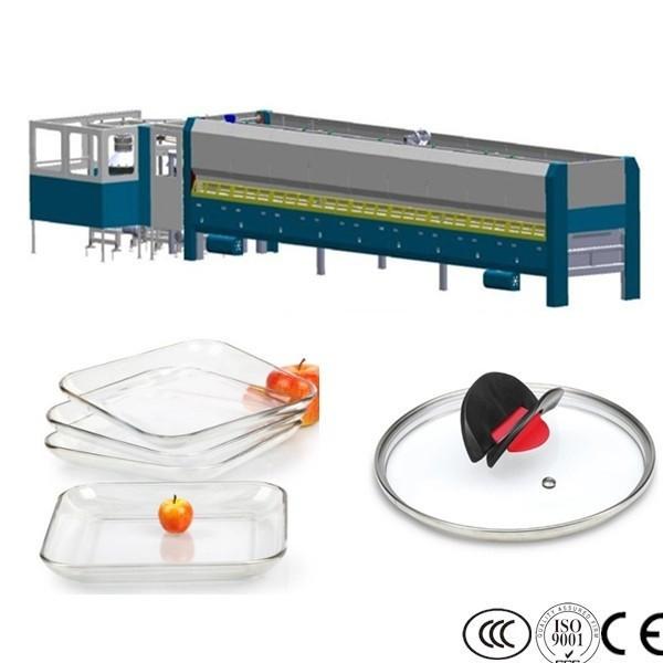 Glass Pot Cover Glass Edging Machine , Flat Bent Glass Tempering Machine,Glass Lid Tempering Furnace