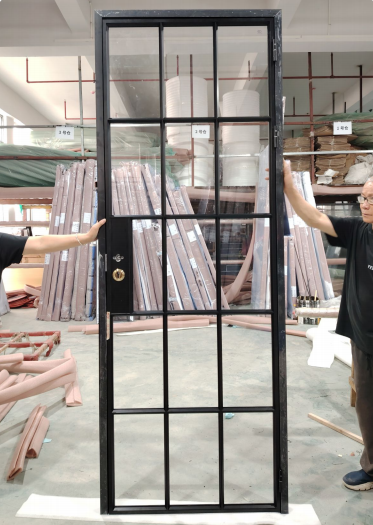 French Style Aluminum Glass Swing Door Dustproof Windproof Customizable
