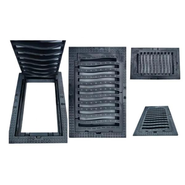 500x500mm Ductile Iron QT500-7 Gully Grate with 140KN Load Capacity and Rubber Gasket Drain Cover