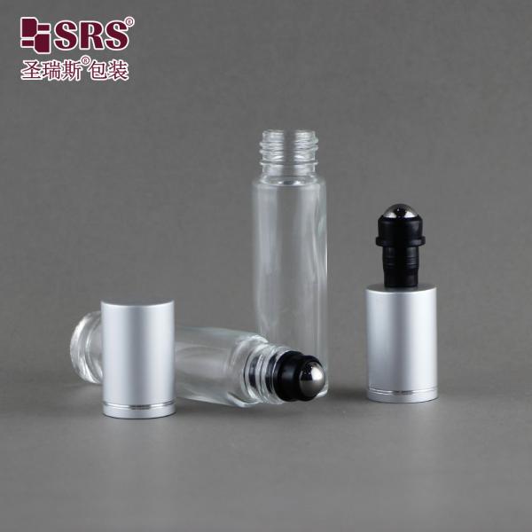 Glass Aluminum Wall Roll On Bottle For Personal Care 10ml Capacity Customizable Color / Logo Anti Acne