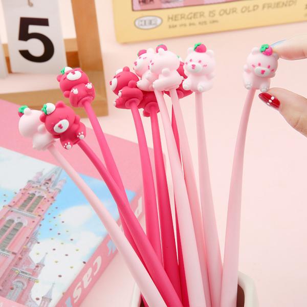 Squishy Pens For Kids,Cartoon Cute Fun Pens,Black Gel Ink Pens For Kids Party Favors Classroom Prizes School Office Home Supplies