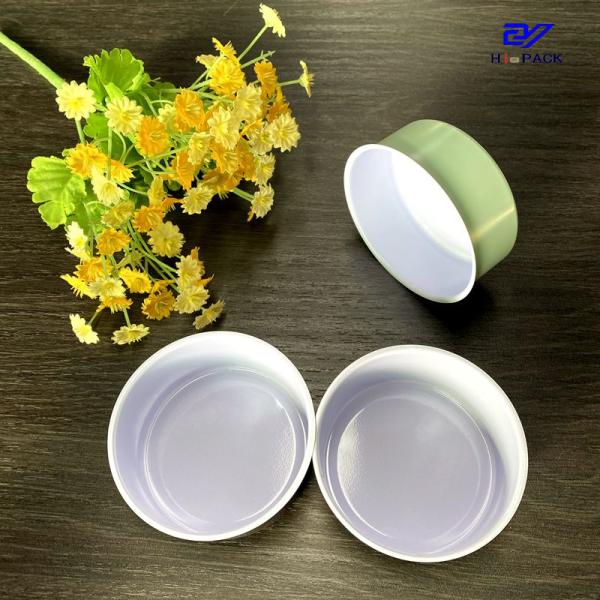 Empty Custom Food Tin 100g D73x30mm Child Resistant Tins Tobacco Tin Silver