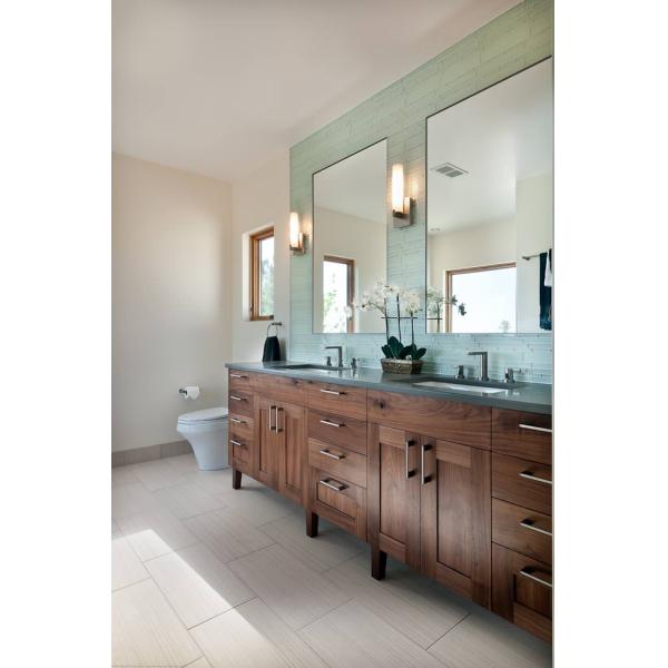 European Antique Free Standing Wall Tile Sink Bathroom Vanity with Sintered Stone Top