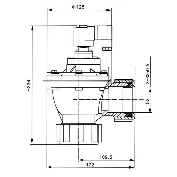 Клапан сборника пыли гайки дрессера дюйма CA45DD 1-1/2» объединенный пилотный