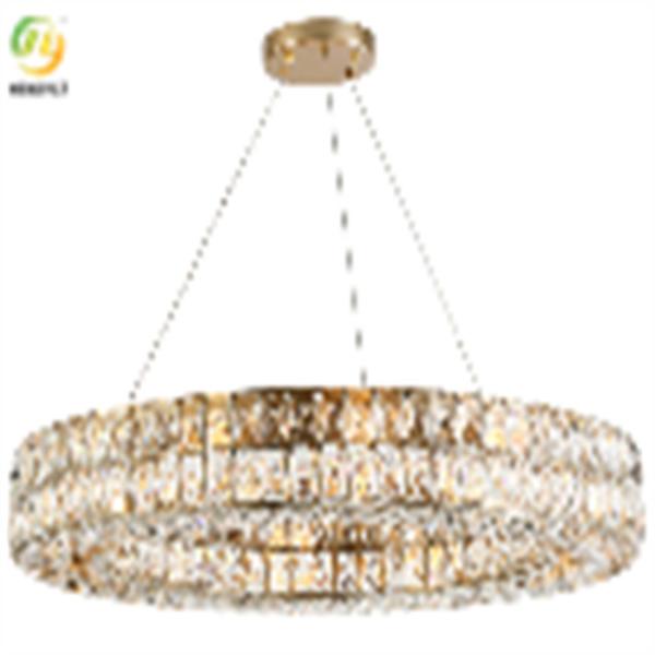 Hanging Rings Led Crystal Pendant Light Luxury Home Hall Hotel Decoration
