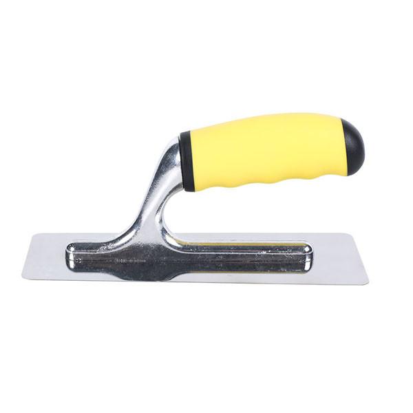 Round Corner 420 Stainless Steel Trowel 200mm / 240mm Length 0.7mm Thick Rubber Handle