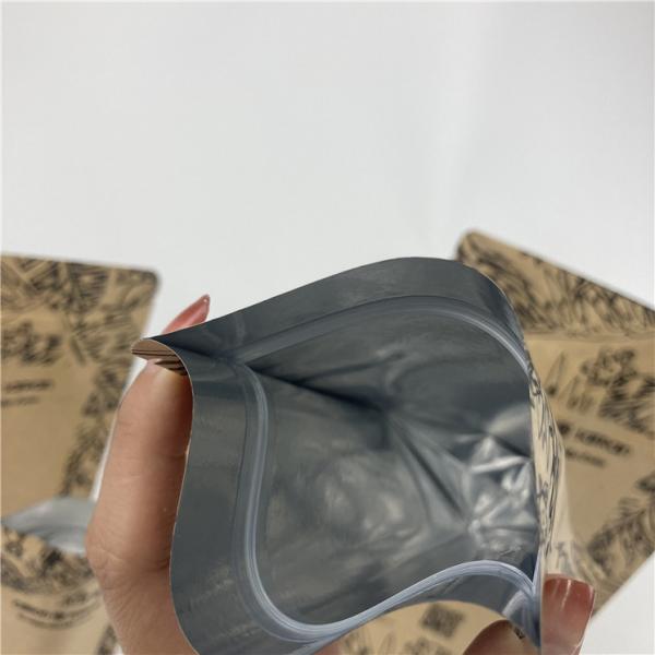 Promotional Stand Up Pouch Food Grade Heat Seal Printed Biodegradable Custom Food Kraft Paper Bag With Zipper