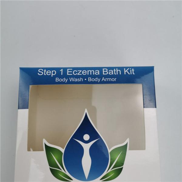Glossy White Cardboard Paper Box Packaging Retail Skin Care Body Wash Application