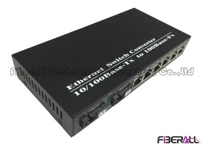100M Cascade Optical Switch Multiport WDM Fiber Media Converter With 6 LAN Ports