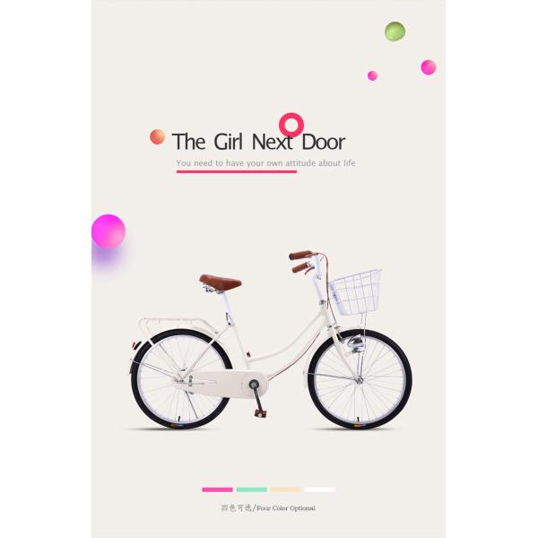 Matériau de cadre en acier au carbone Vélo pour enfants Vélo de ville de 20 pouces 24 pouces pour femme Vélo pour enfants personnalisé Vélo de loisirs rétro OEM