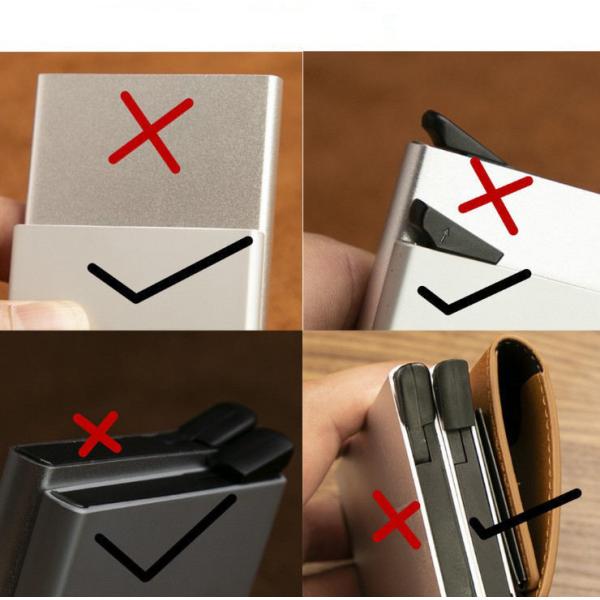 Customized Color Pop Up PU Leather Metal Wallet Blocking Automatic Aluminium Credit Card Holder Custom