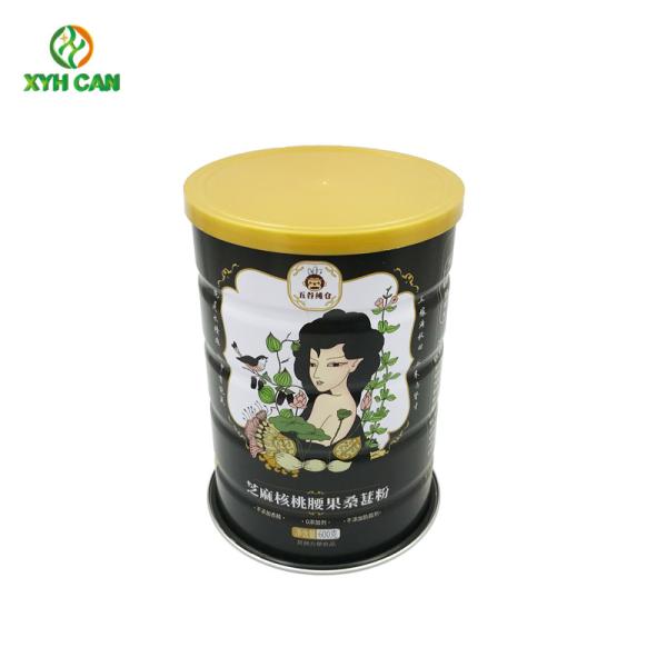 Lata de lata vazia redonda do metal dos recipientes 900g da lata do produto comestível da segurança que empacota para o pó de leite