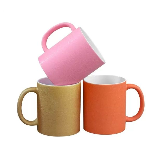 Multiple Color Sublimation Ceramic 11 Oz Coffee Cups Oil Painting Textured Mug Printable Milk Mug