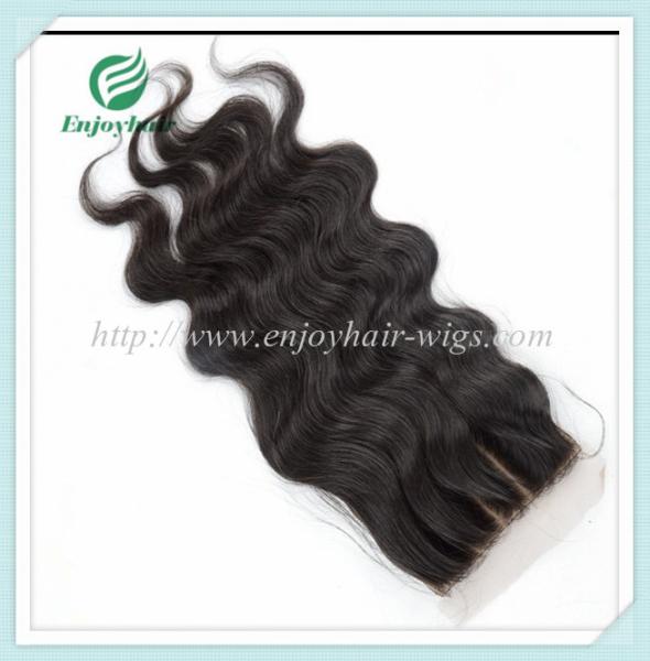 Silk top closure5''x5'' malaysian virgin hair natural color body wave 10''-24''L three way