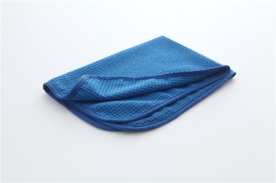 Dark blue microfiber microfibre waffle weave car cleaning cloth sports towels