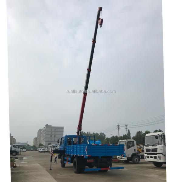 Dongfeng 6x6 AWD 8 Ton Truck Mounted Crane Left Steering 170hp