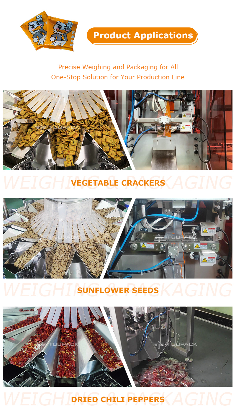 Compact Automatic Weighing Packing System for Small Products 5-200g 20-200 Bags/Min with Modular Design and High Accuracy Control